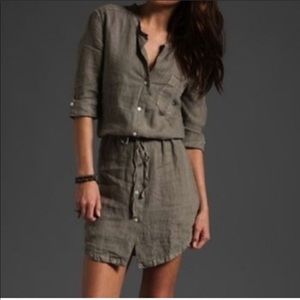 James Perse linen shirt dress